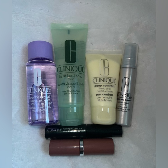Clinique Other - Clinique Makeup Lot of 6 Items Remover Face Cleanser Mascara Serum Lipstick Etc.